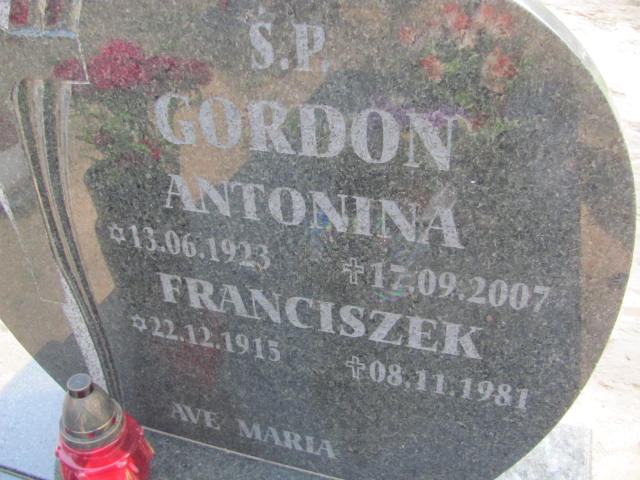 Antonina Gordon 1923 Osielsko - Grobonet - Wyszukiwarka osób pochowanych